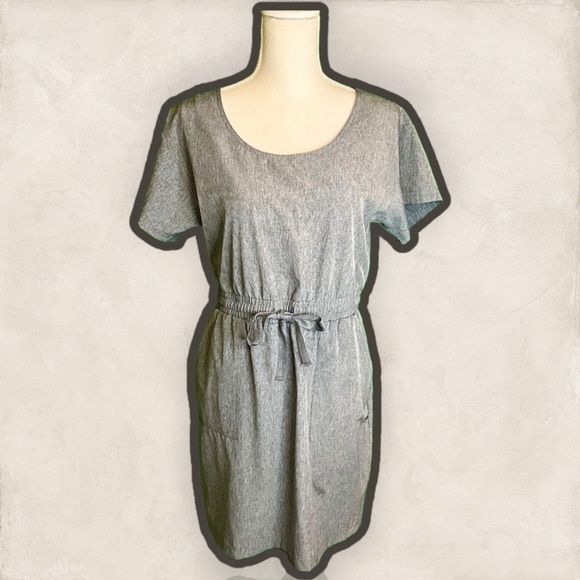 Calvin Klein Gray Heathered Sporty Athletic Tie-Waist Mini Dress Size 6 - Picture 1 of 11